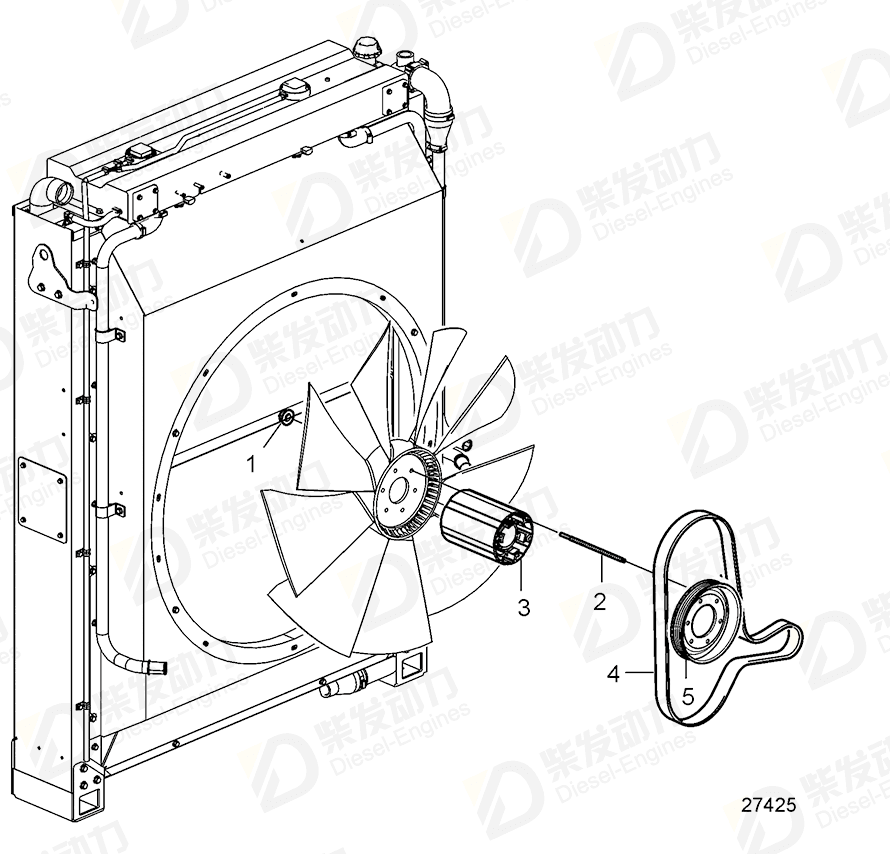 volvo penta Fan hub 21418129 Drawing volvo penta Fan hub 21418129 Drawing